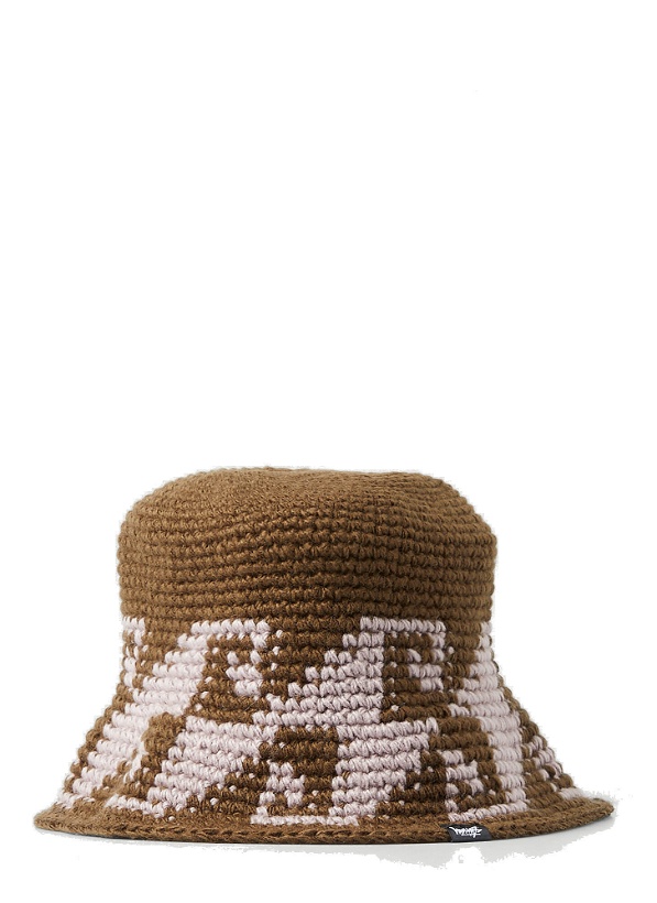 Photo: Waves Knit Bucket Hat in Brown