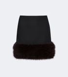 David Koma Wool-blend miniskirt