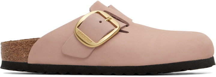 Photo: Birkenstock Pink Narrow Boston Big Buckle Slip-on Loafers