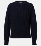 Brunello Cucinelli Sequined cashmere and wool-blend sweater