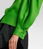 Carolina Herrera Puff-sleeve silk blouse