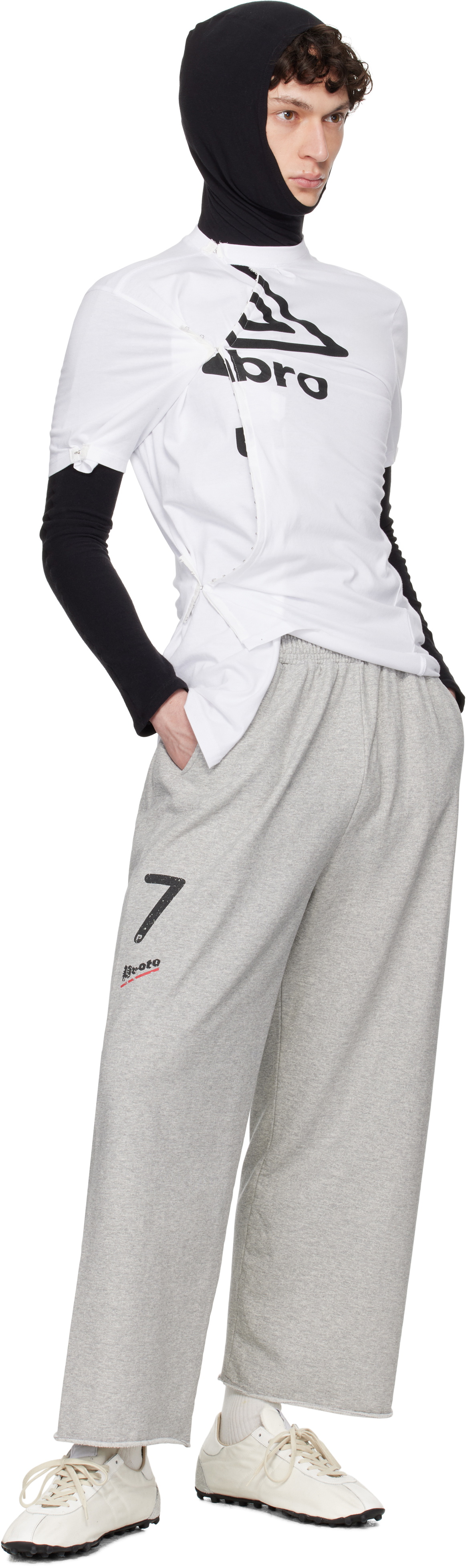 Prototypes Gray '07' Cropped Sweatpants