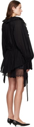 Ann Demeulemeester Black Ruffled Minidress