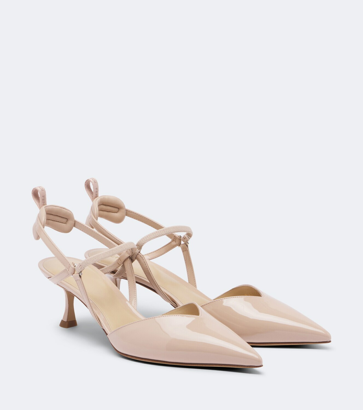 Fendi Very Colibrì patent leather slingback pumps
