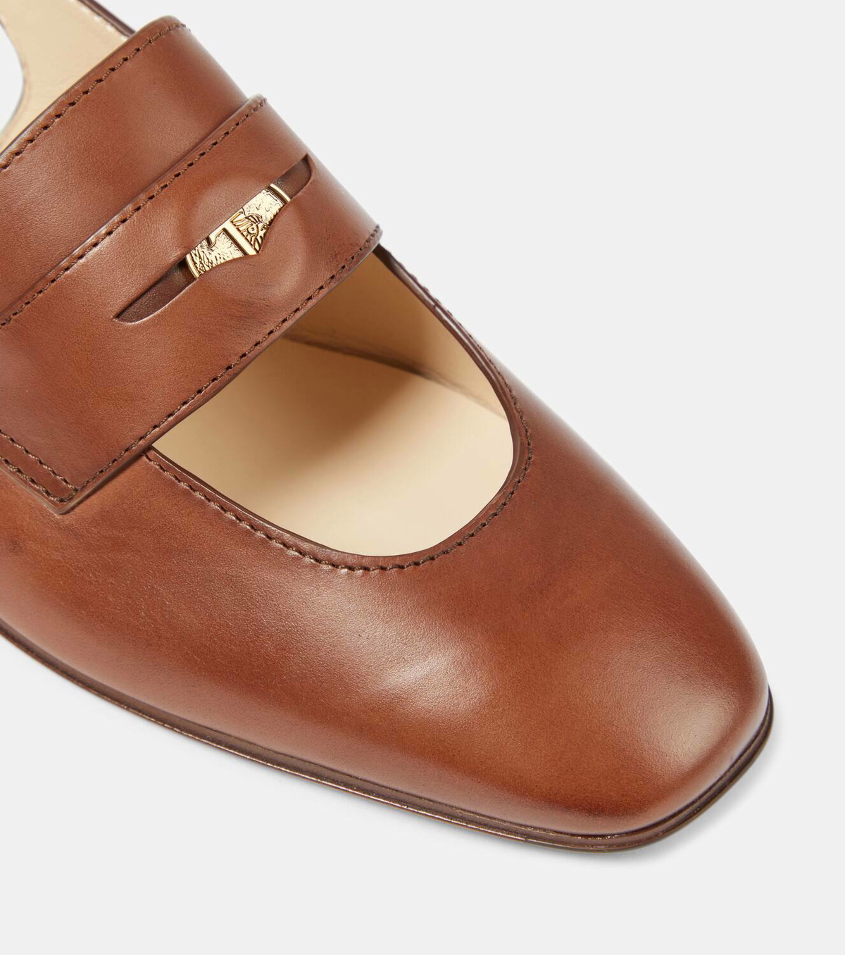 【TOD'S】 60 leather loafer pumps Woman BROWN Loafers in Leather with Heel