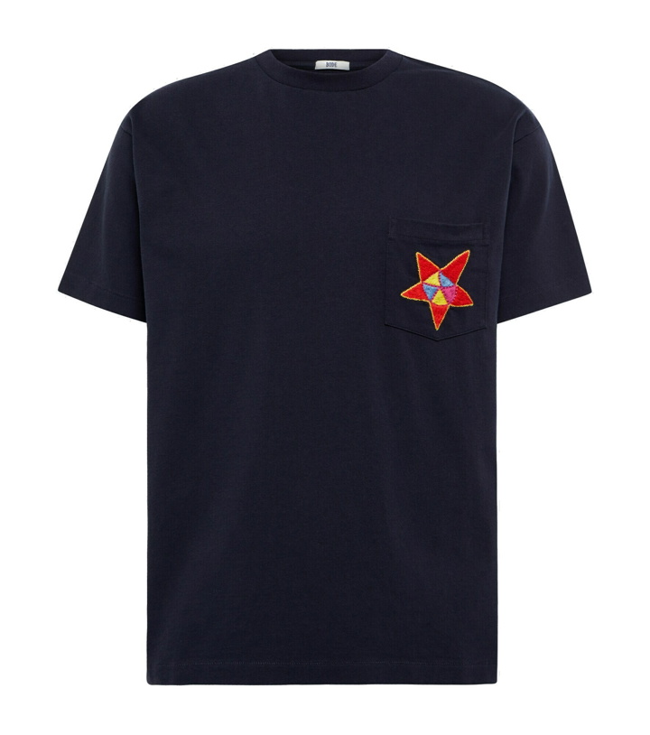 Photo: Bode - Embroidered cotton jersey T-shirt