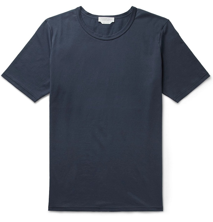 Photo: Gabriela Hearst - Bandiera Organic Cotton-Jersey T-Shirt - Blue