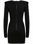 BALMAIN Tailored Viscose Bodycon Mini Dress