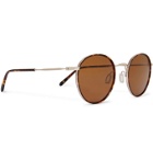 Dick Moby - Brussels Round-Frame Tortoiseshell Acetate and Gold-Tone Sunglasses - Brown