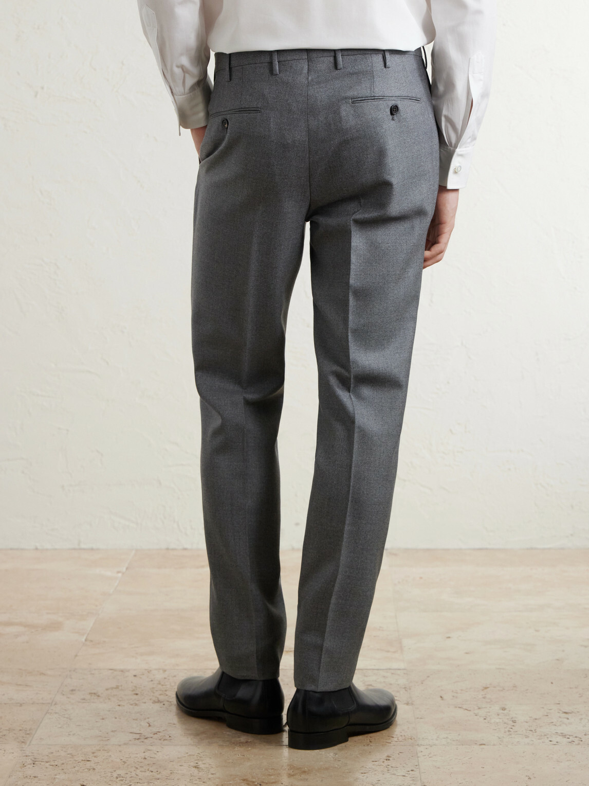 Slowear - Straight-leg Wool-Canvas Trousers - Gray