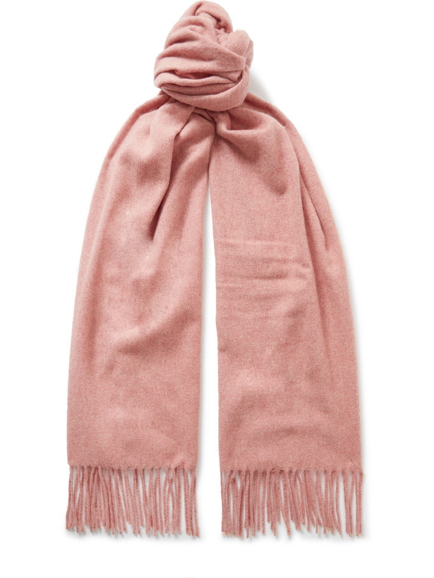 Photo: Acne Studios - Logo-Detailed Fringed Cashmere Scarf