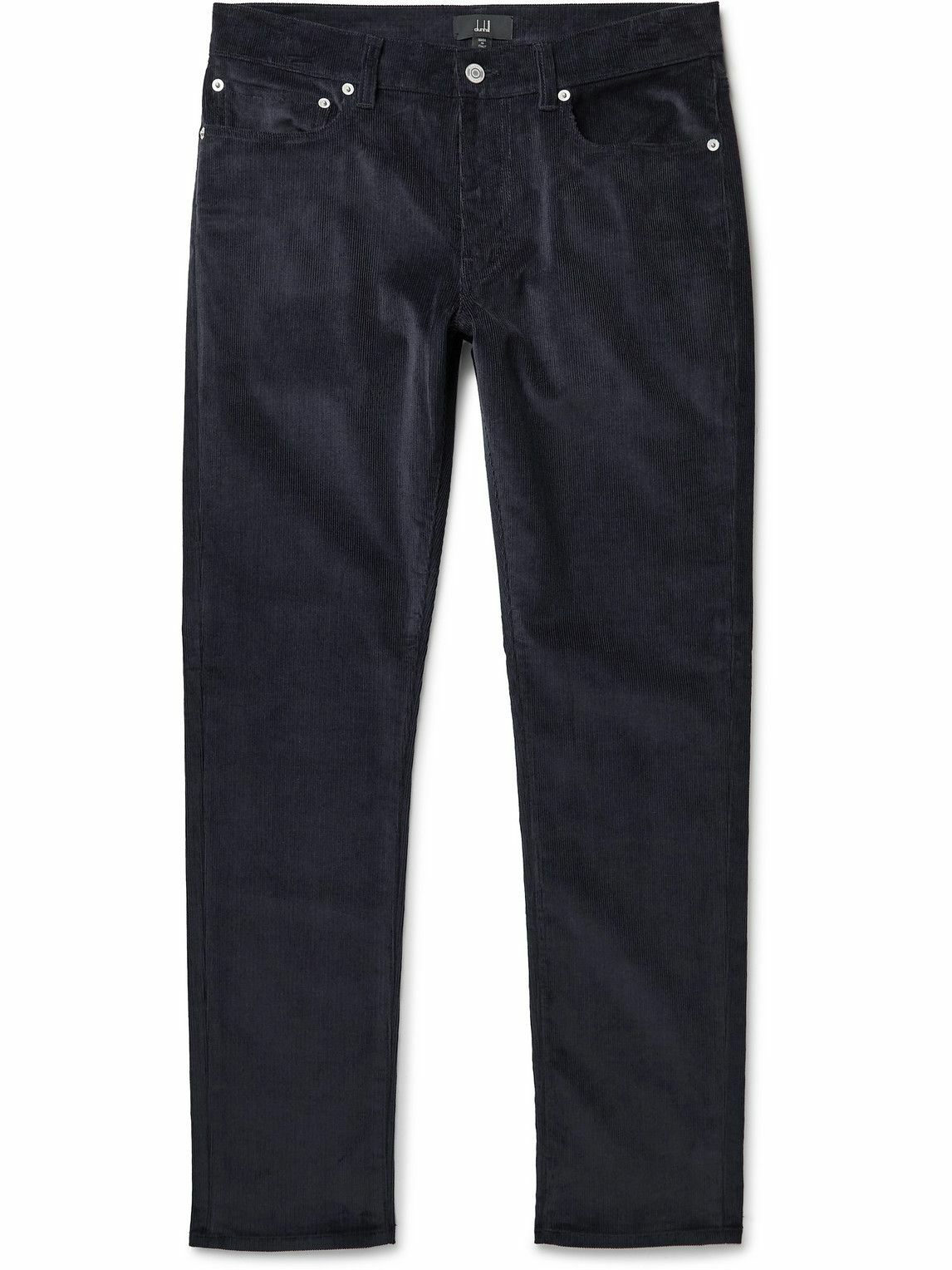 Dunhill - Slim-Fit Cotton-Blend Corduroy Trousers - Blue Dunhill