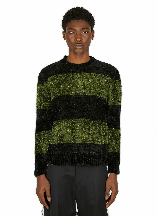 Photo: Metallic Stripe Sweater in Black