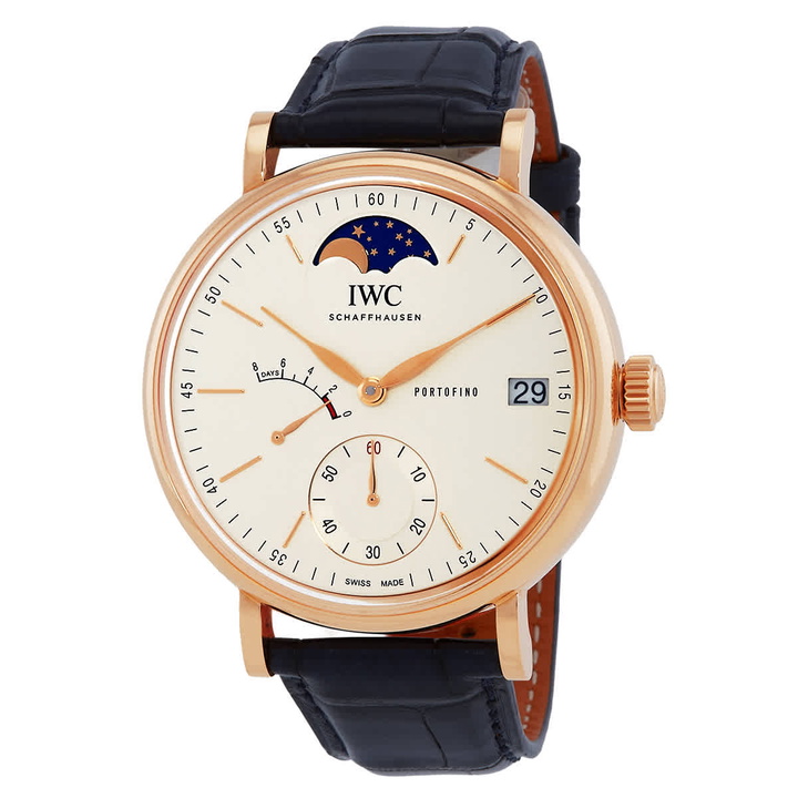 Photo: IWC Portofino Hand Wind Moon Phase Silver Dial Mens Watch IW516409