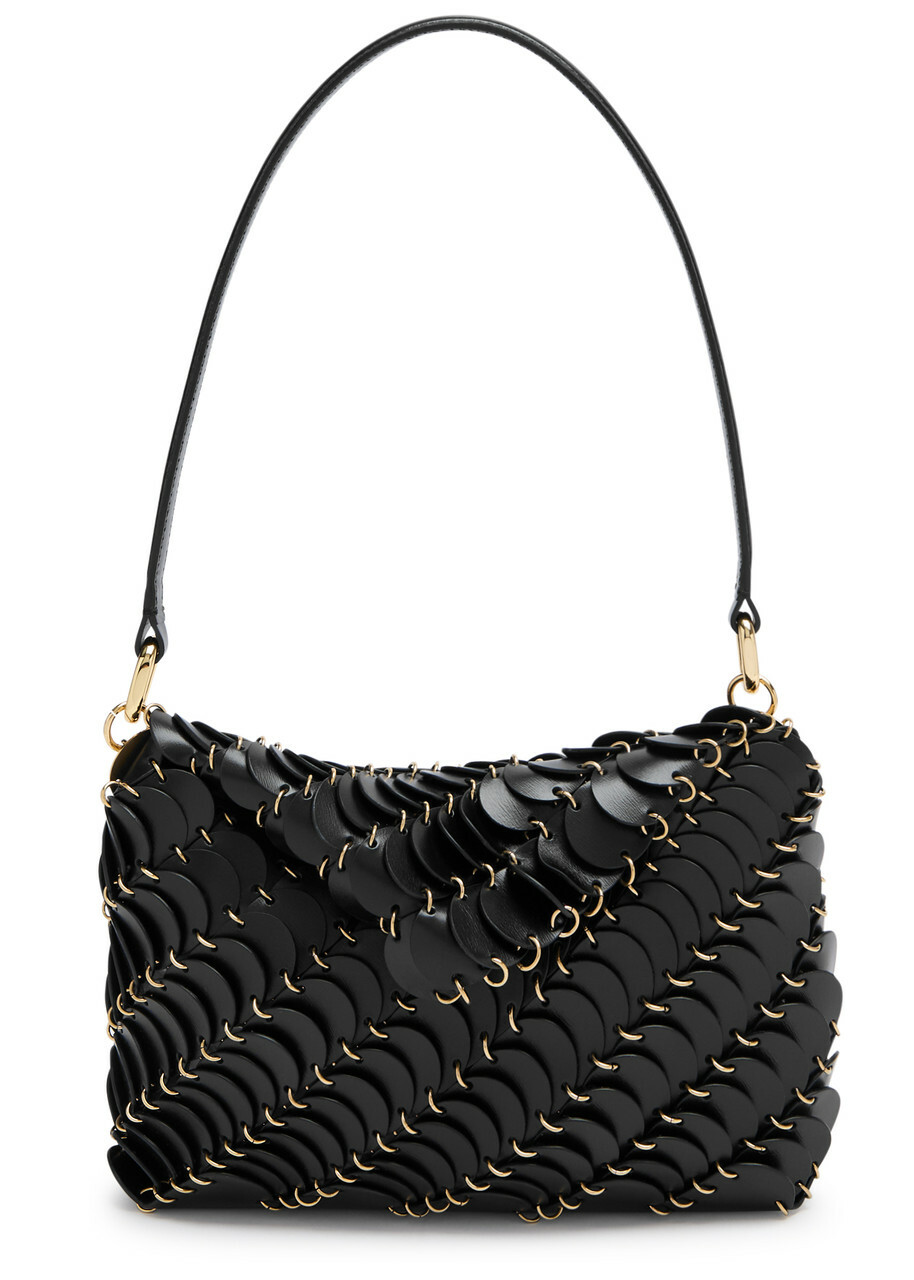 Rabanne Paco Disc Leather Shoulder bag - Black - One Size
