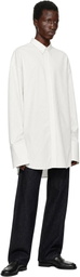 AMI Paris Off-White & Pink Oversize Shirt