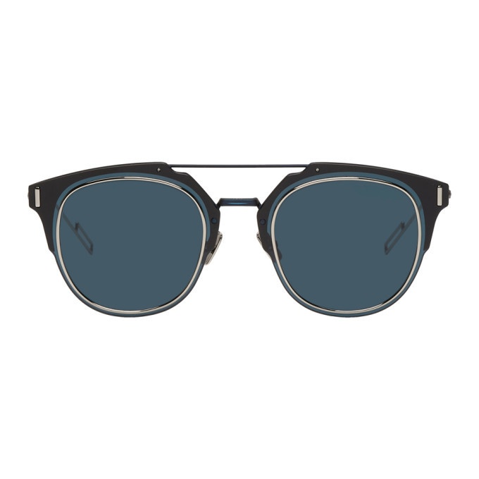 Photo: Dior Homme Navy Dior Composit 1.0 Sunglasses