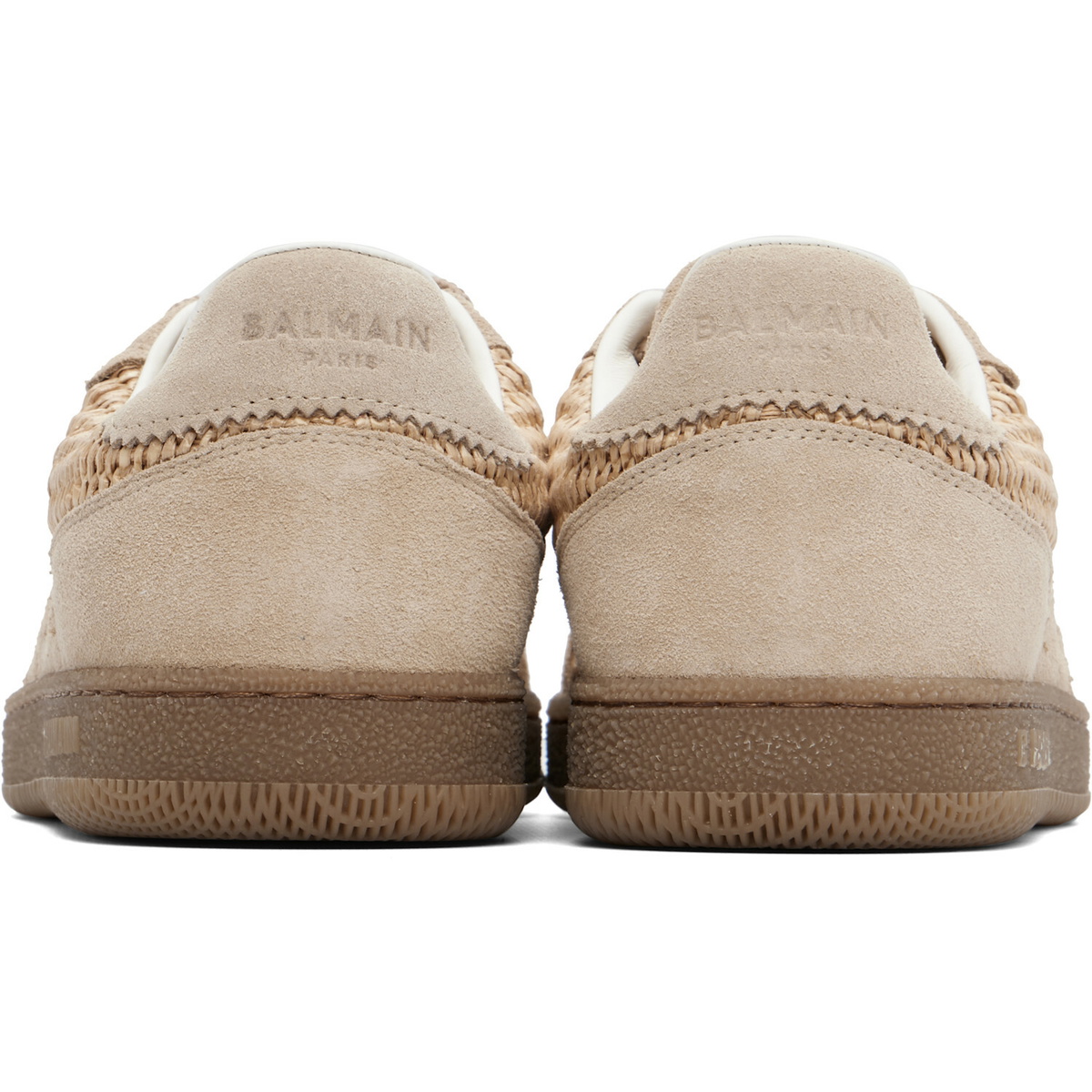 BALMAIN Beige Swan Sneakers