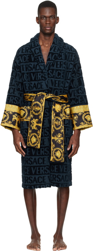 Photo: Versace Navy 'I Heart Baroque' Bathrobe