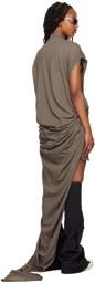 Rick Owens DRKSHDW Gray Gathered Maxi Dress