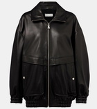 Nour Hammour Beck leather bomber jacket