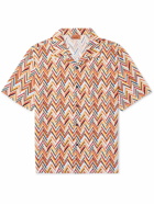 Missoni - Camp-Collar Printed Woven Shirt - Orange