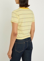 Bode Summertime Striped Cotton T-shirt Yellow
