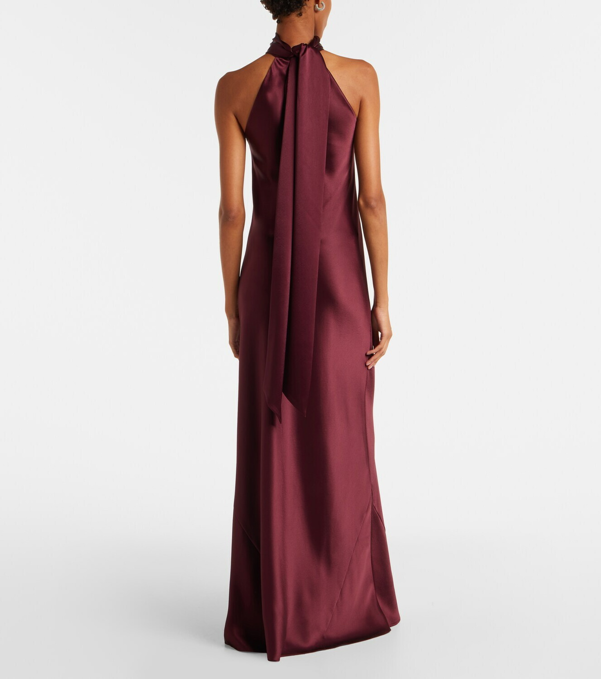 Galvan Sienna halterneck satin gown