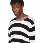 rag and bone Black and White Striped Axwell Sweater