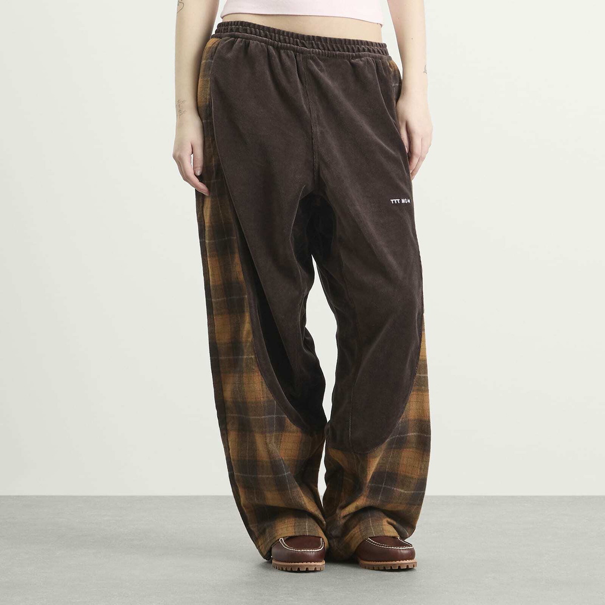 TTT MSW Women's Velours Track Pants in Brown