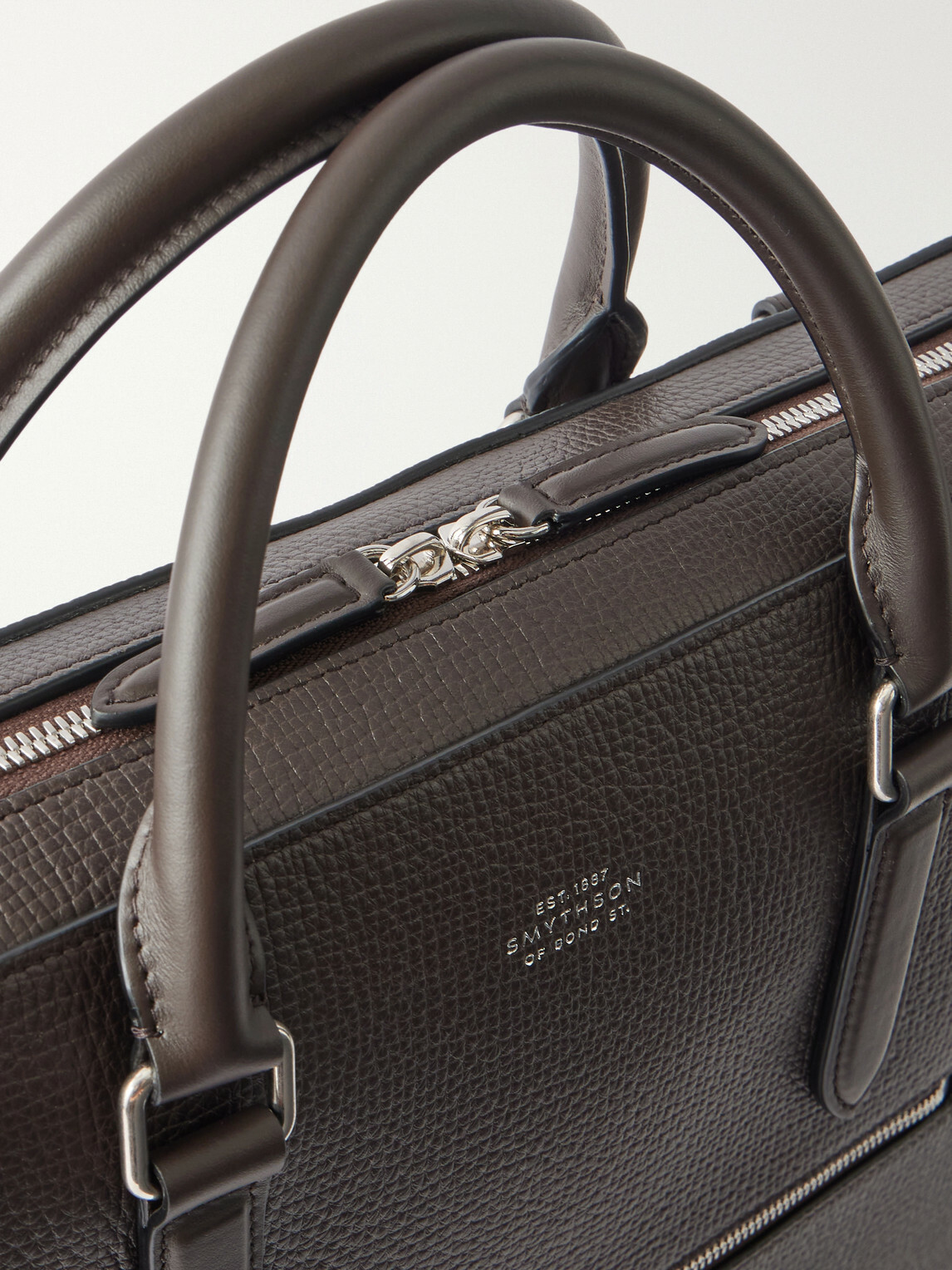 Smythson - Full-Grain Leather Briefcase