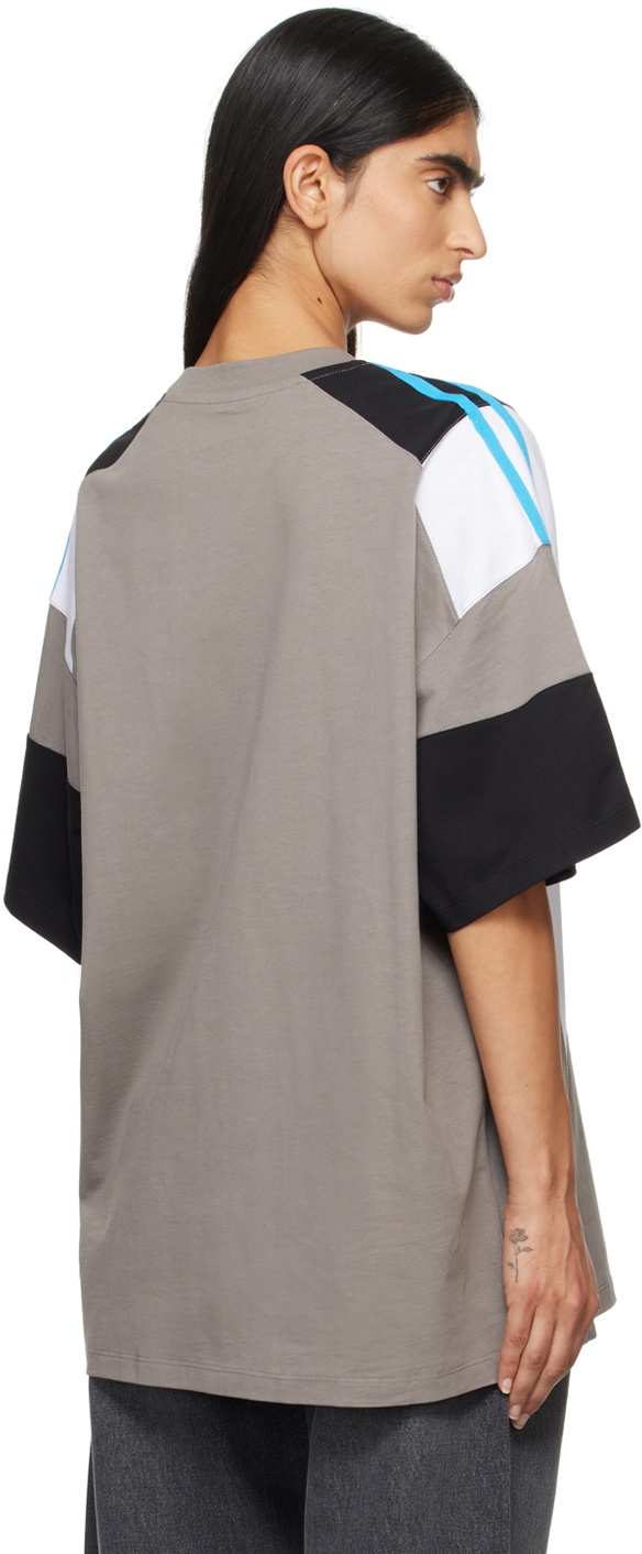 【MARTINE ROSE】Oversized Panelled T-shirt Grey Rose Martine Rose Gray Oversized Panelled T-shirt Martine Rose