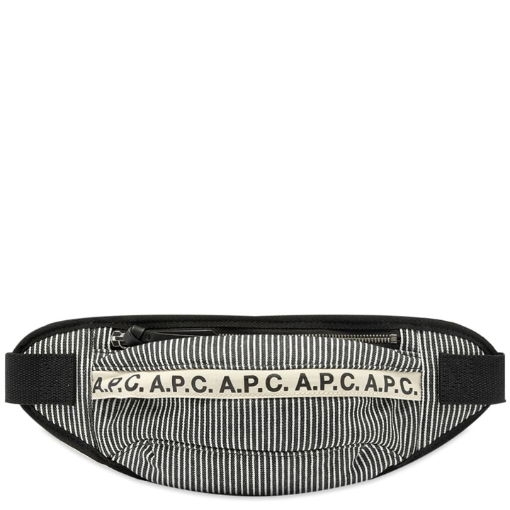 Photo: A.P.C. Taped Logo Stripe Waist Bag