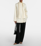 Jil Sander Scarf-detail satin shirt