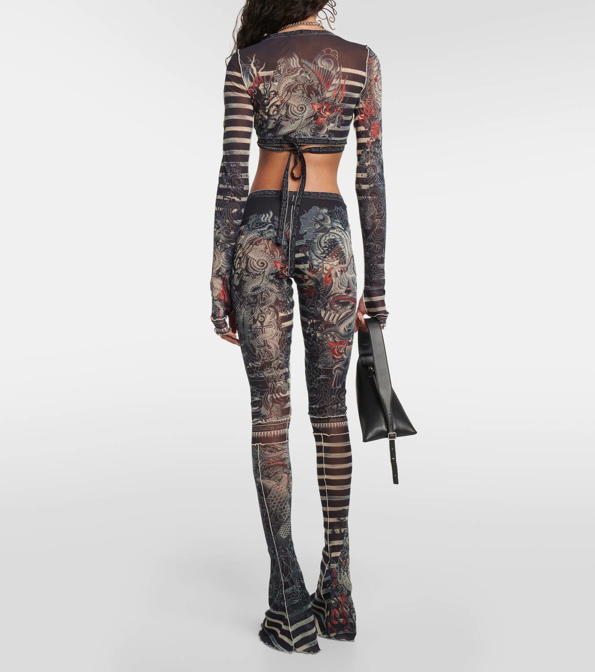 ［タグ付］Jean Paul Gaultier Tattoo Leggings Jean Paul Gaultier Fishnet Tattoo Leggings