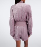Rick Owens Flight velvet jersey bomber jacket