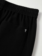 AMI PARIS - Flared Belted Cotton-Twill Trousers - Black