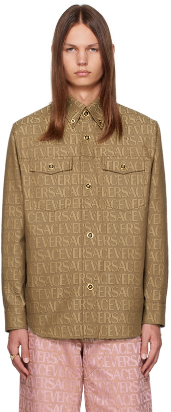 Photo: Versace Brown Allover Shirt