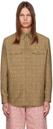 Versace Brown Allover Shirt