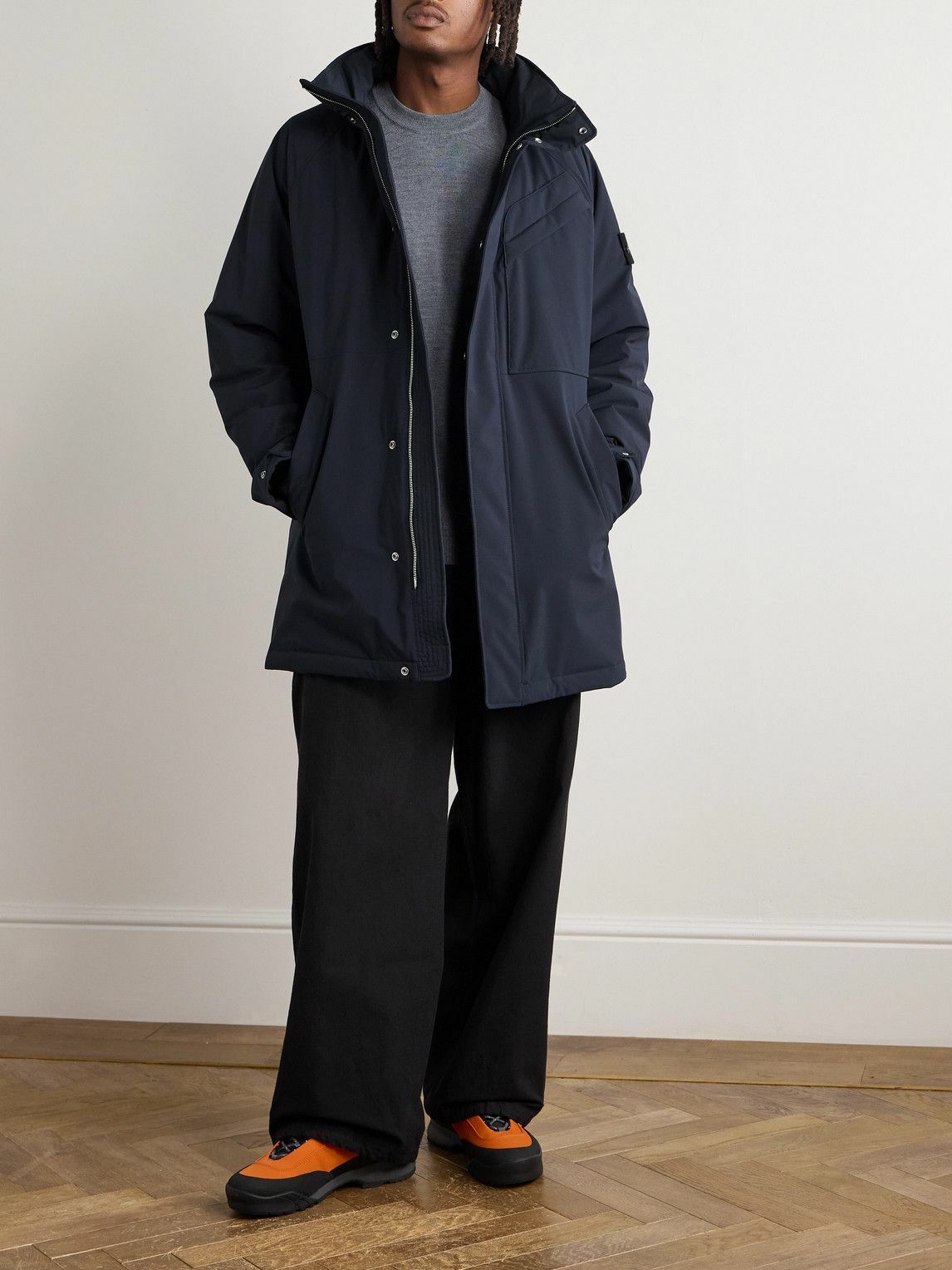 Stone Island - Logo-Appliquéd SHELL-R_e.dye® PrimaLoft® Coat - Blue