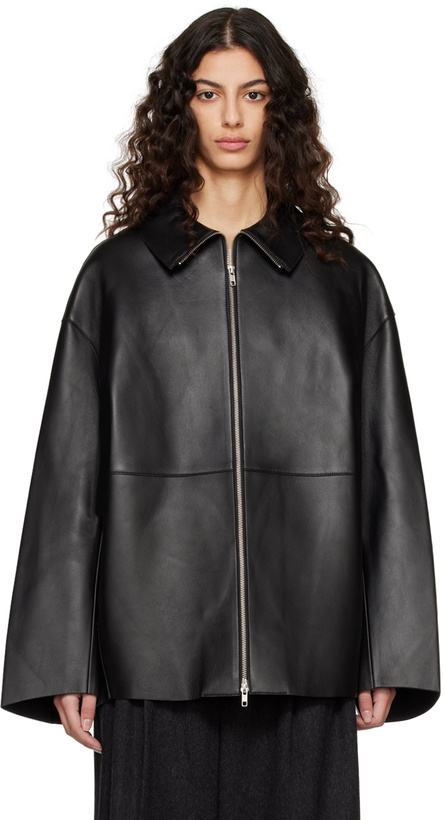 Photo: Teurn Studios SSENSE Exclusive Black Bonded Leather Jacket