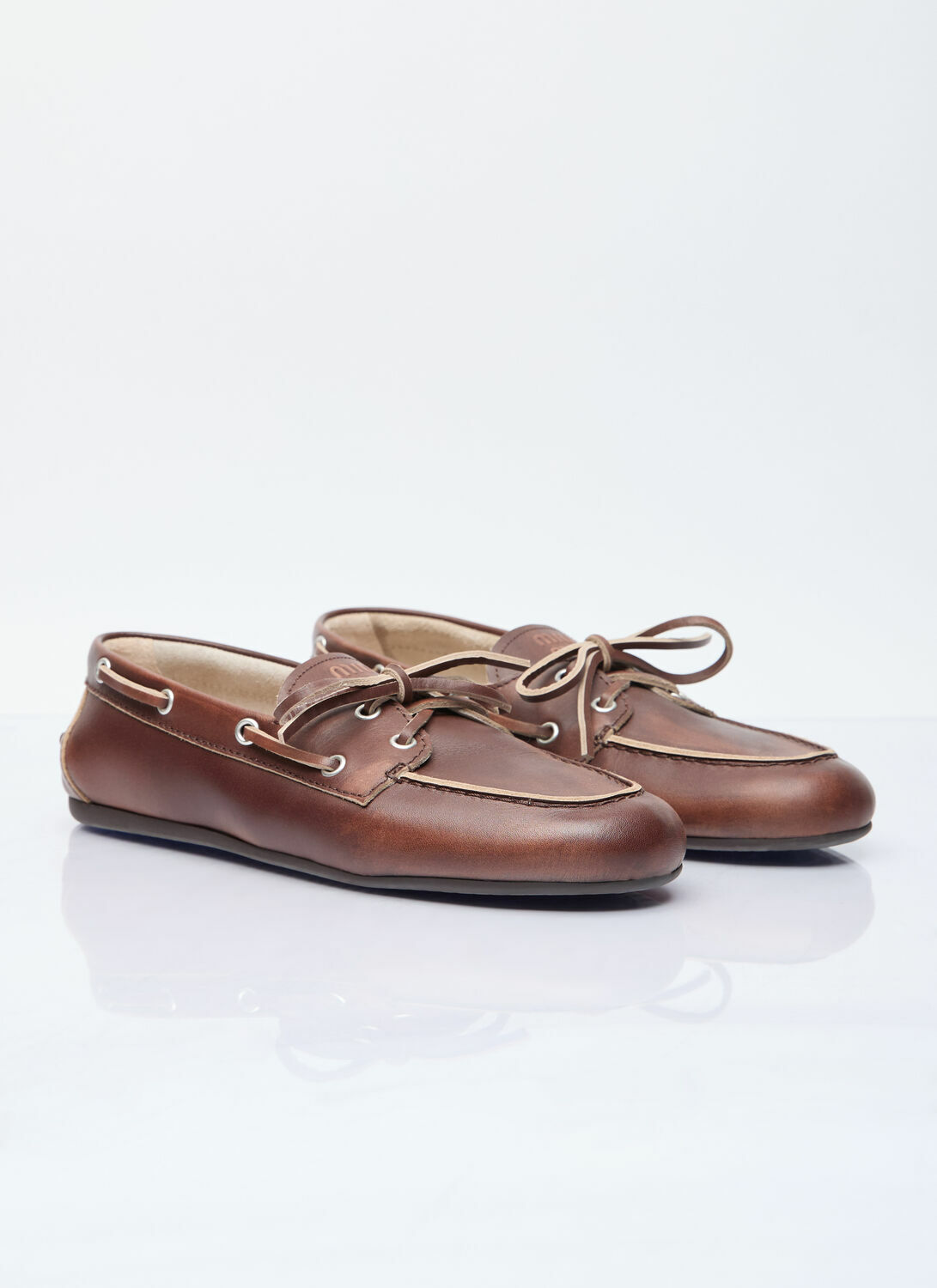 Miu Miu Lace-Up Loafers