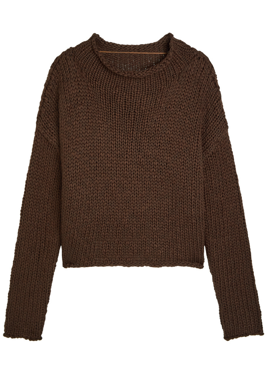 Free People Opal Cotton-blend Jumper Brown