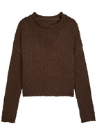 Free People Opal Cotton-blend Jumper Brown