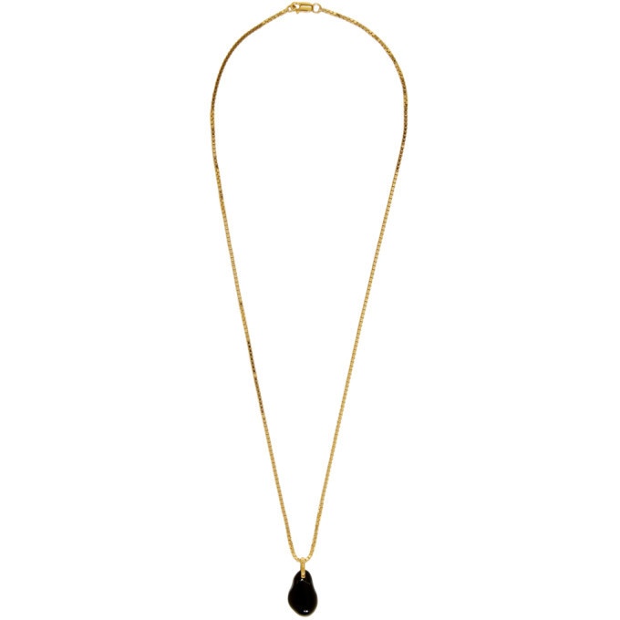 Photo: Bottega Veneta Gold and Black Onyx Pendant Necklace