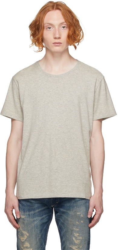 Photo: RRL Grey Garment-Dyed T-Shirt