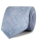 Drake's - 7.5cm Linen and Silk-Blend Tie - Blue