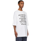 Balenciaga White Languages Medium Fit T-Shirt