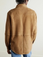 The Row - Bento Panelled Shearling Shirt Jacket - Neutrals