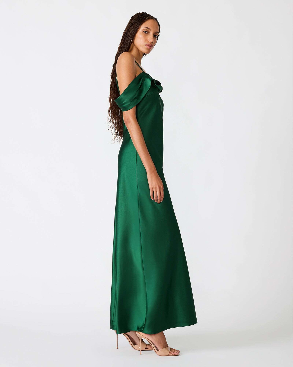 Steve Madden Analeia Dress in Green Satin